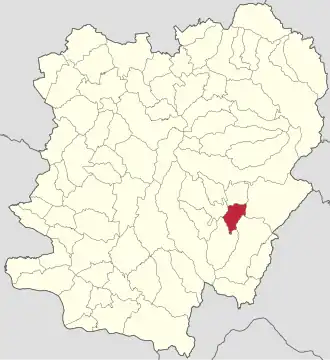 Amplasarea în cadrul județului