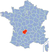 Poziția regiunii Corrèze