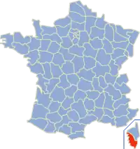 Poziția regiunii Corse-du-Sud