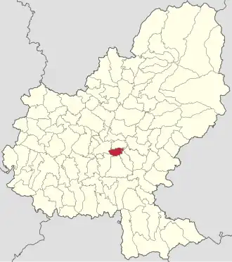 Poziția localității Corunca