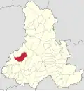 Localizarea comunei pe harta judeţului