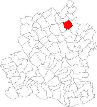 Amplasarea în cadrul județului