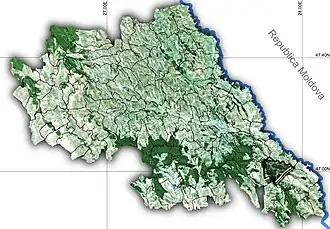 Amplasarea în cadrul județului