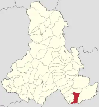 Localizare în cadrul județului