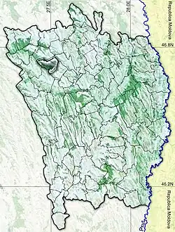 Amplasarea în cadrul județului