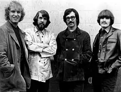 Creedence Clearwater Revival in 1968. From left to right: Tom Fogerty, Doug Clifford, Stu Cook, and John Fogerty.