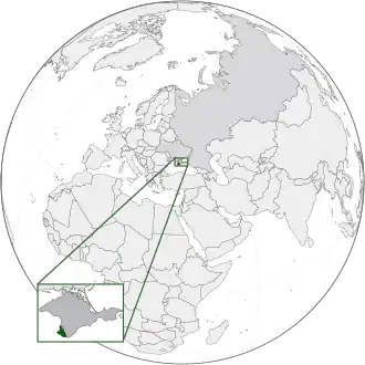 Poziția localității Sevastopol