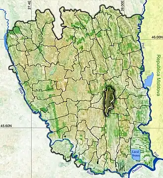 Amplasarea în cadrul județului