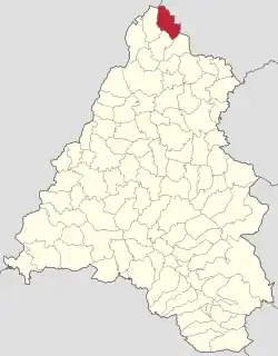 Localizare în cadrul județului