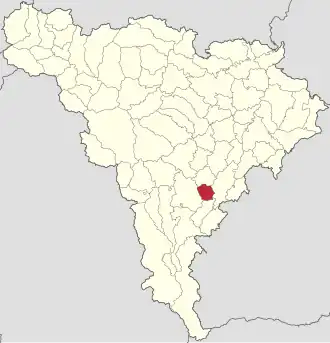 Localizare în cadrul județului