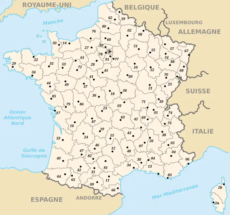 Departamentele și Regiunile Franței