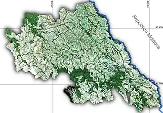 Amplasarea în cadrul județului