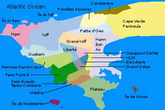 Harta administrativă a orașului