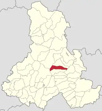 Localizare în cadrul județului