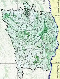 Amplasarea în cadrul județului