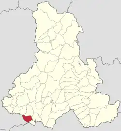 Localizare în cadrul județului