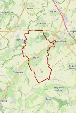 Poziția localității Delettes