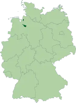 Poziția regiunii Freie Hansestadt Bremen