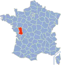 Poziția regiunii Deux-Sèvres