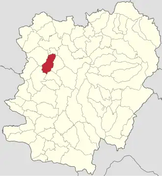 Amplasarea în cadrul județului