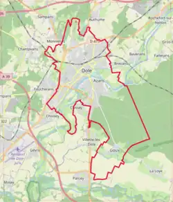 Poziția localității Dole