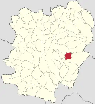 Amplasarea în cadrul județului
Poziția în cadrul României