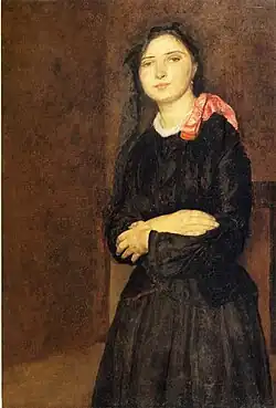 Dorelia într-o Rochie Neagră; de Gwen John; 1903-1904; Tate Britain (Londra)