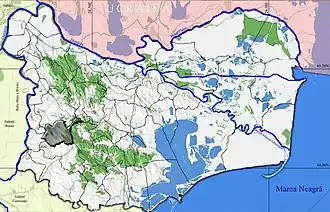 Amplasarea în cadrul județului