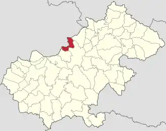 Localizare în cadrul județului