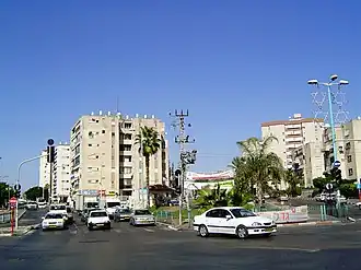 Intersecție din centrul orașului