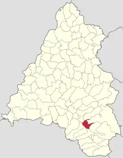 Localizare în cadrul județului