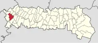 Amplasarea în cadrul județului