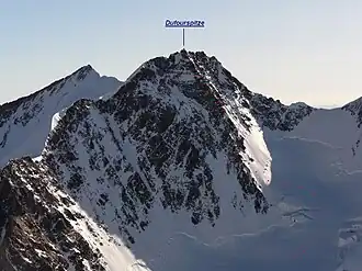 Traseul pe creasta sudică (Cresta&nbsp;Rey)