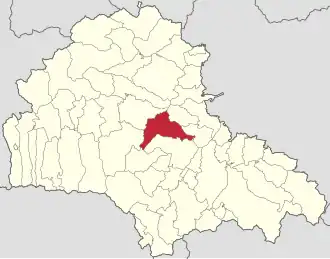 Localizare în cadrul județului