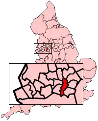 Manchester în cadrul Angliei