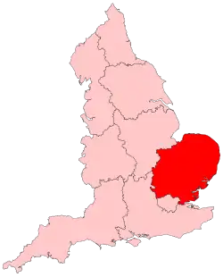 Poziția regiunii East of England