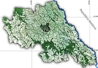 Amplasarea în cadrul județului