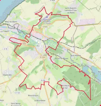 Poziția localității Eu