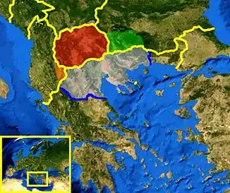 The contemporary geographical region of Macedonia is not officially defined by any international organisation or state. In some contexts it appears to span five current sovereign countries: Albania, Bulgaria, Greece, the Republic of Macedonia, and Serbia.