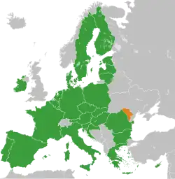 Map indicating locations of Commonwealth of Independent States and Georgia