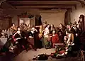 Examinarea unei vrăjitoare (1853) de Tompkins Matteson. Pictură inspirată de procese.