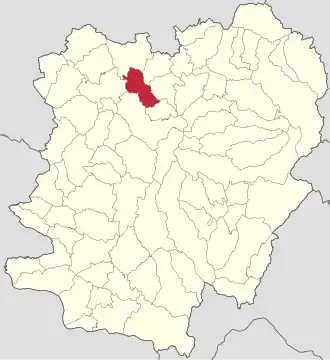 Amplasarea în cadrul județului