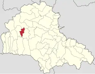 Localizarea în cadrul județului