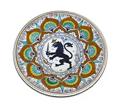 Farfurie în stilPenne di Pavone (păun)