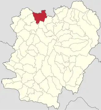 Amplasarea în cadrul județului