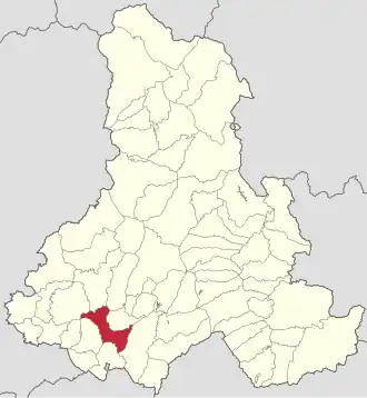 Localizare în cadrul județului
