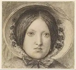 Ford Madox Brown în 1867, desenat de Dante Gabriel Rossetti.