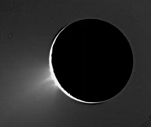 Plumes above the limb of Enceladus feeding the E&nbsp;ring