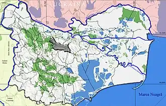 Amplasarea în cadrul județului