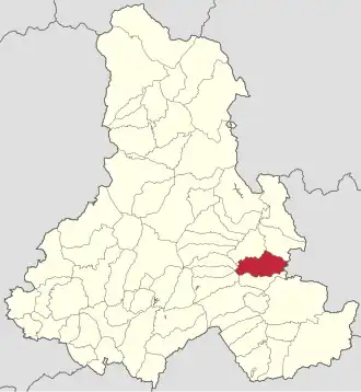 Localizare în cadrul județului